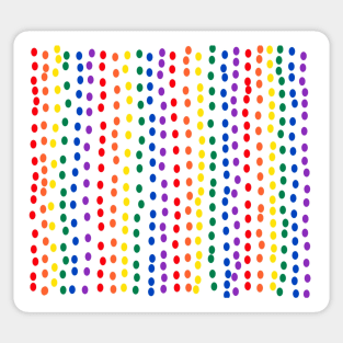 Rainbow Dots On White Sticker